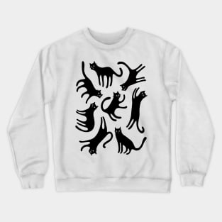 Black Cats Blep Crewneck Sweatshirt